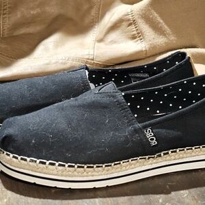 BOBS from Skechers Black Canvas Flats